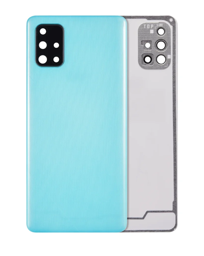 Back Cover Glass With Camera Lens For Samsung Galaxy A71 (A715 / 2020) (Aftermarket Plus) ( Prism Crush Blue)