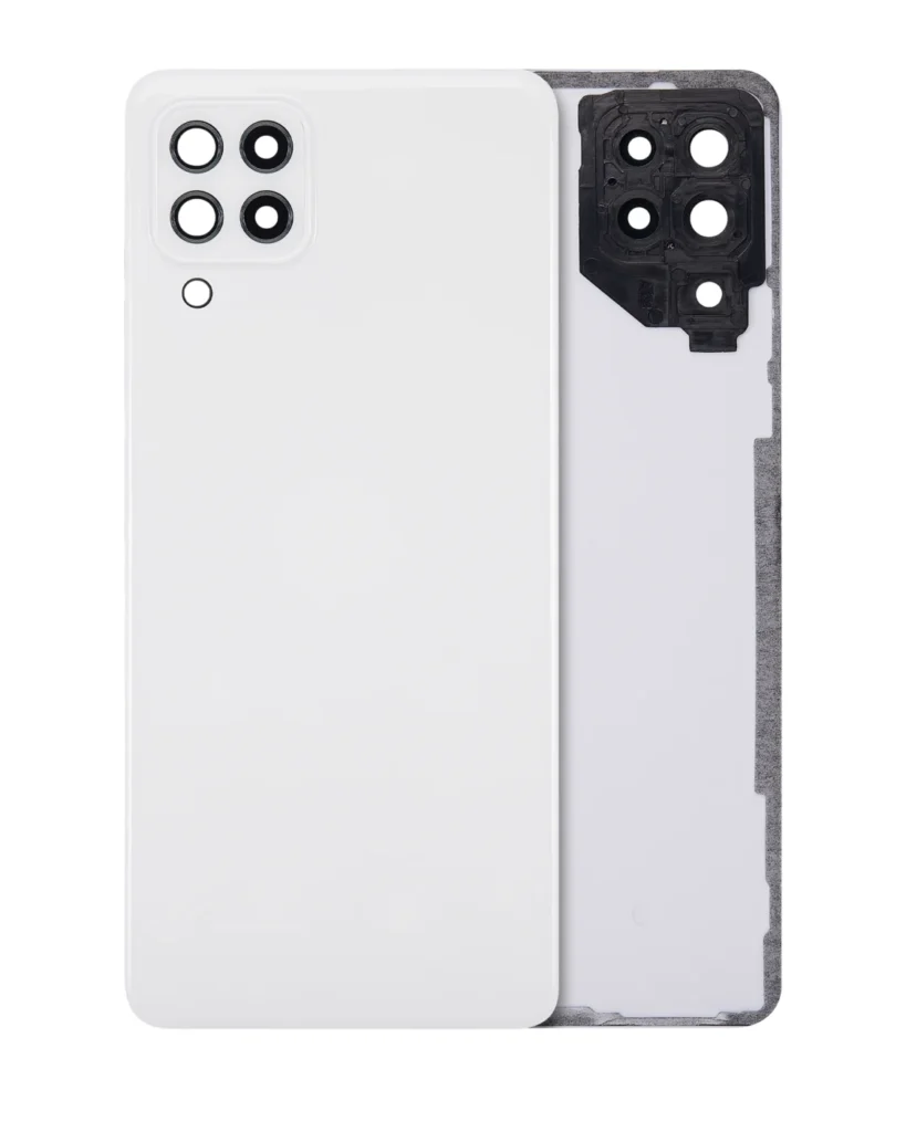 Back Cover Glass With Camera Lens For Samsung Galaxy A22 4G (A225 / 2021) (Aftermarket Plus) (White)