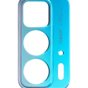 Back Camera Lens Bracket For Motorola Edge 20 Pro (XT2153-1 / 2021) (Blue Vegan Leather)