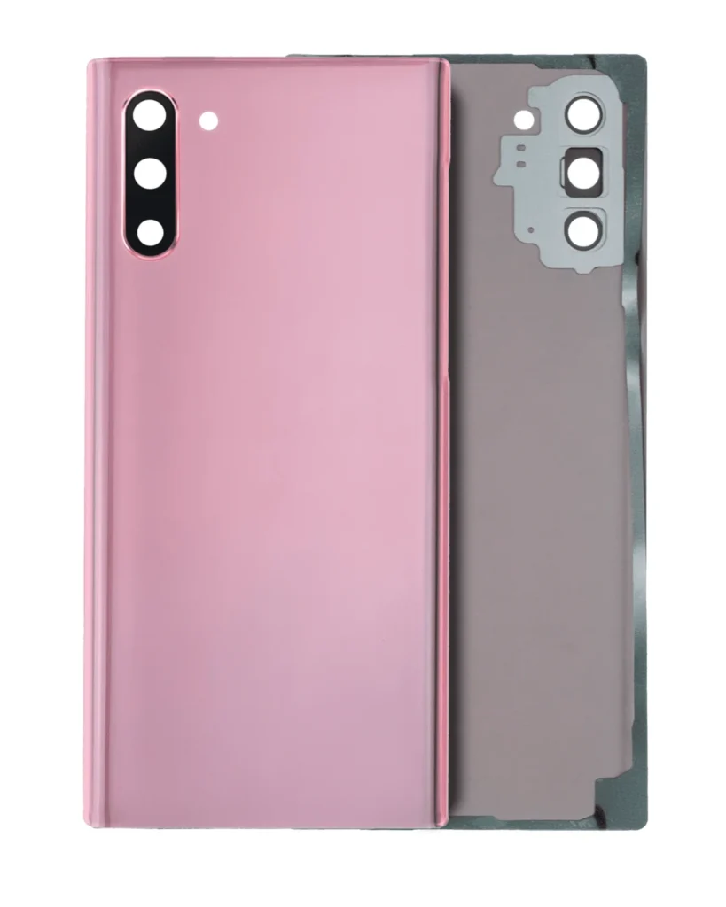 Back Cover Glass With Camera Lens For Samsung Galaxy Note 10 (No Logo) (Aftermarket Plus) (Aura Pink)