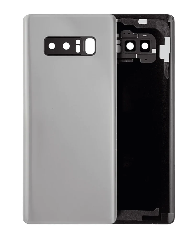 Back Cover Glass With Camera Lens For Samsung Galaxy Note 8 (No Logo) (Aftermarket Plus) (Silver)