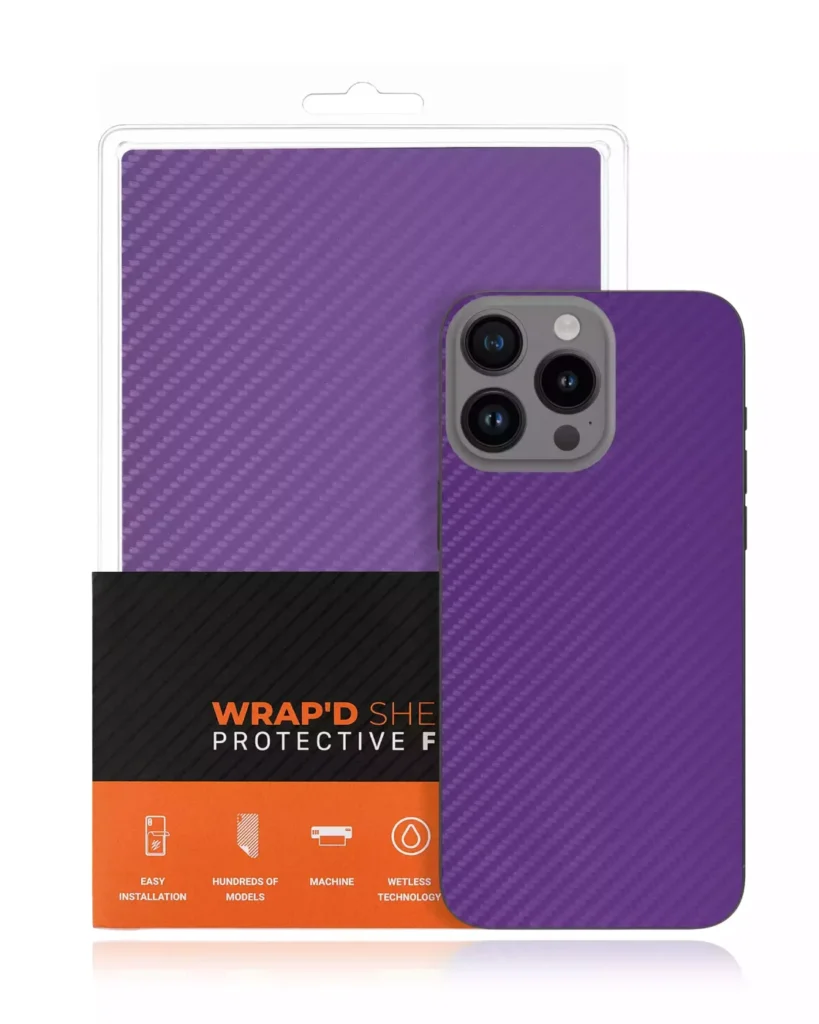 Wrapd Skin - Carbon Fiber Pattern (Purple) (10 Pack)