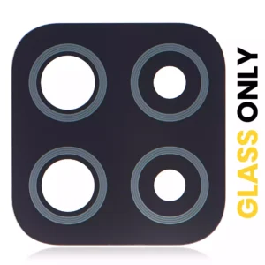 Back Camera Lens (Glass Only) With Adhesive For Samsung Galaxy A22 4G (A225 / 2021) (Black) (10 Pack)