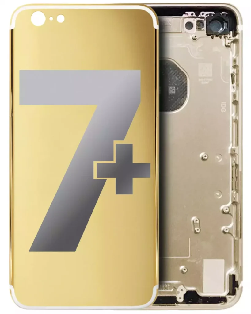 Back Housing W/ Small Parts For iPhone 7 Plus (No Logo) (Aftermarket Plus) (Gold)