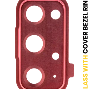 Back Camera Lens With Cover Bezel Ring For Samsung Galaxy S20 FE 4G / 5G (Cloud Red)
