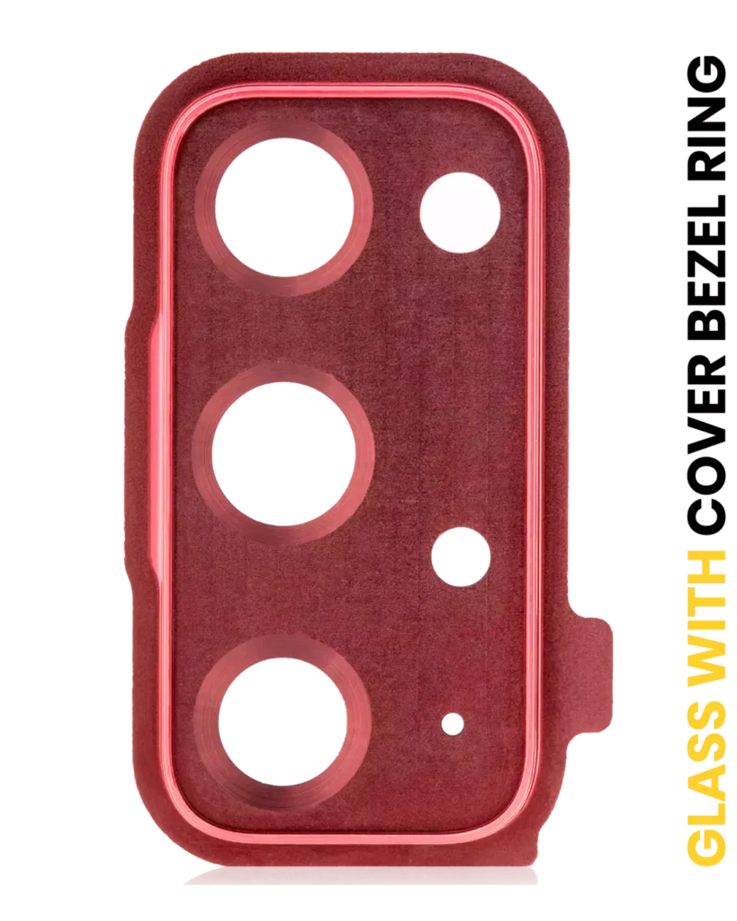 Back Camera Lens With Cover Bezel Ring For Samsung Galaxy S20 FE 4G / 5G (Cloud Red)