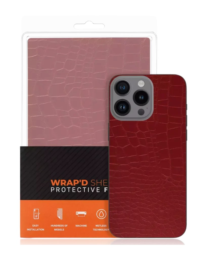 Wrapd Skin - Crocodile Pattern (Red) (10 Pack)