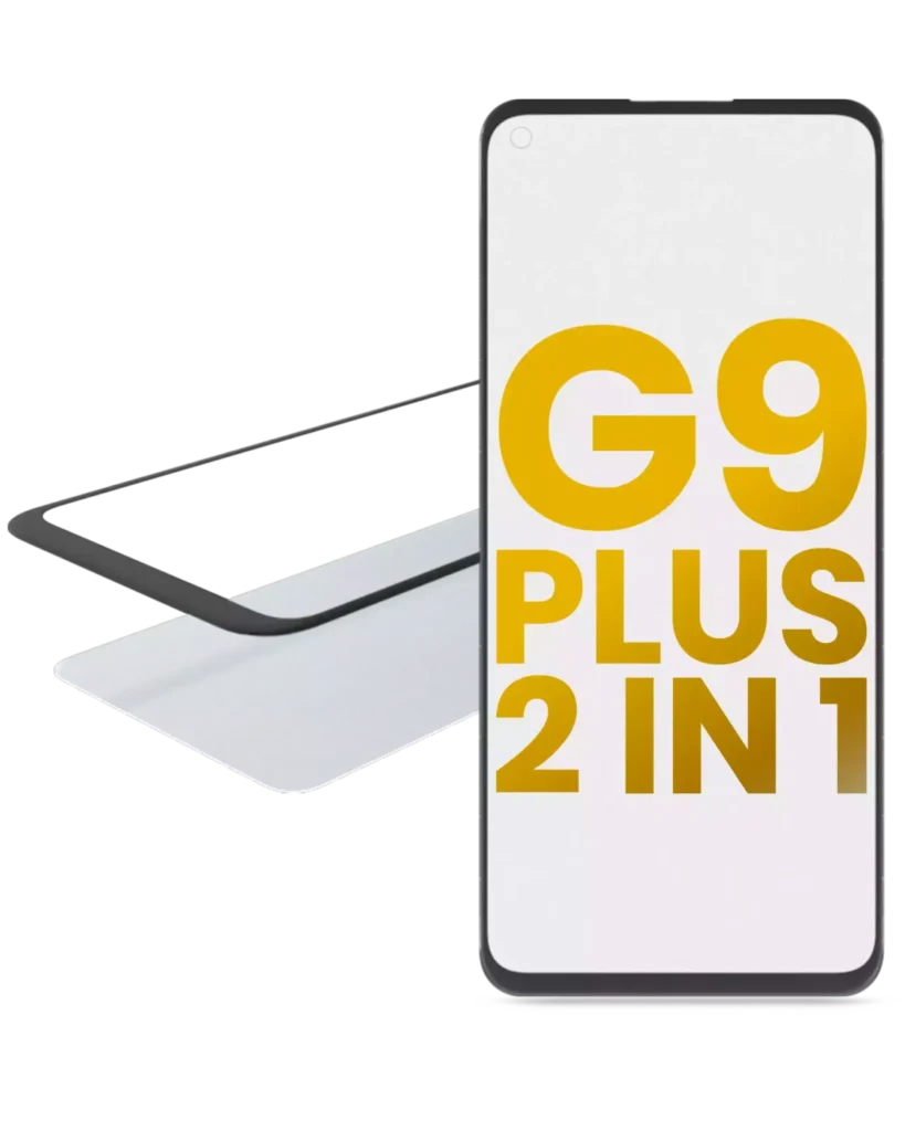 2 in 1 Front Glass With OCA Pre-Installed For Motorola Moto G9 Plus (XT2087 / 2020)