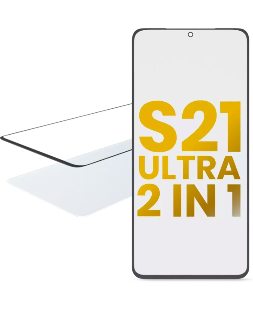 2 in 1 Front Glass With OCA Pre-Installed For Samsung Galaxy S21 Ultra
