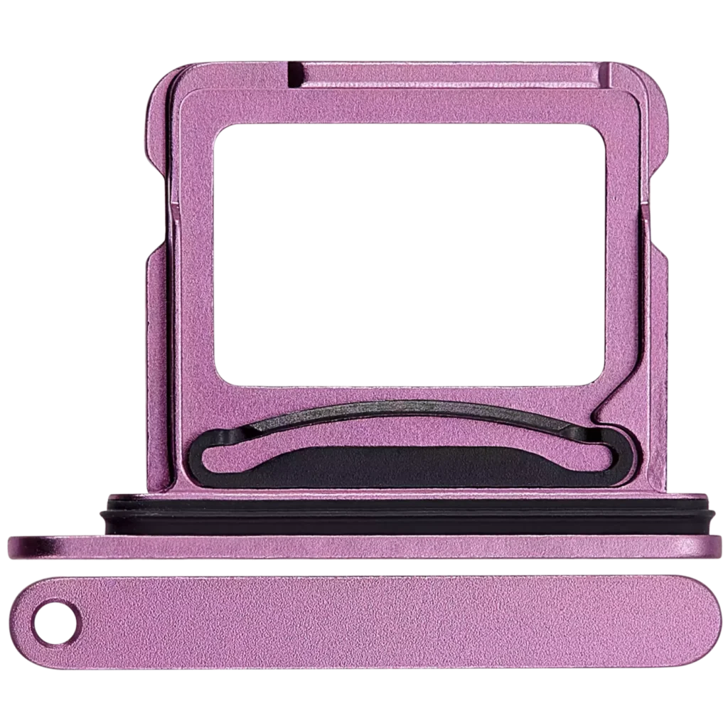 Dual Sim Card Tray For iPhone 16 / 16 Plus (Pink)