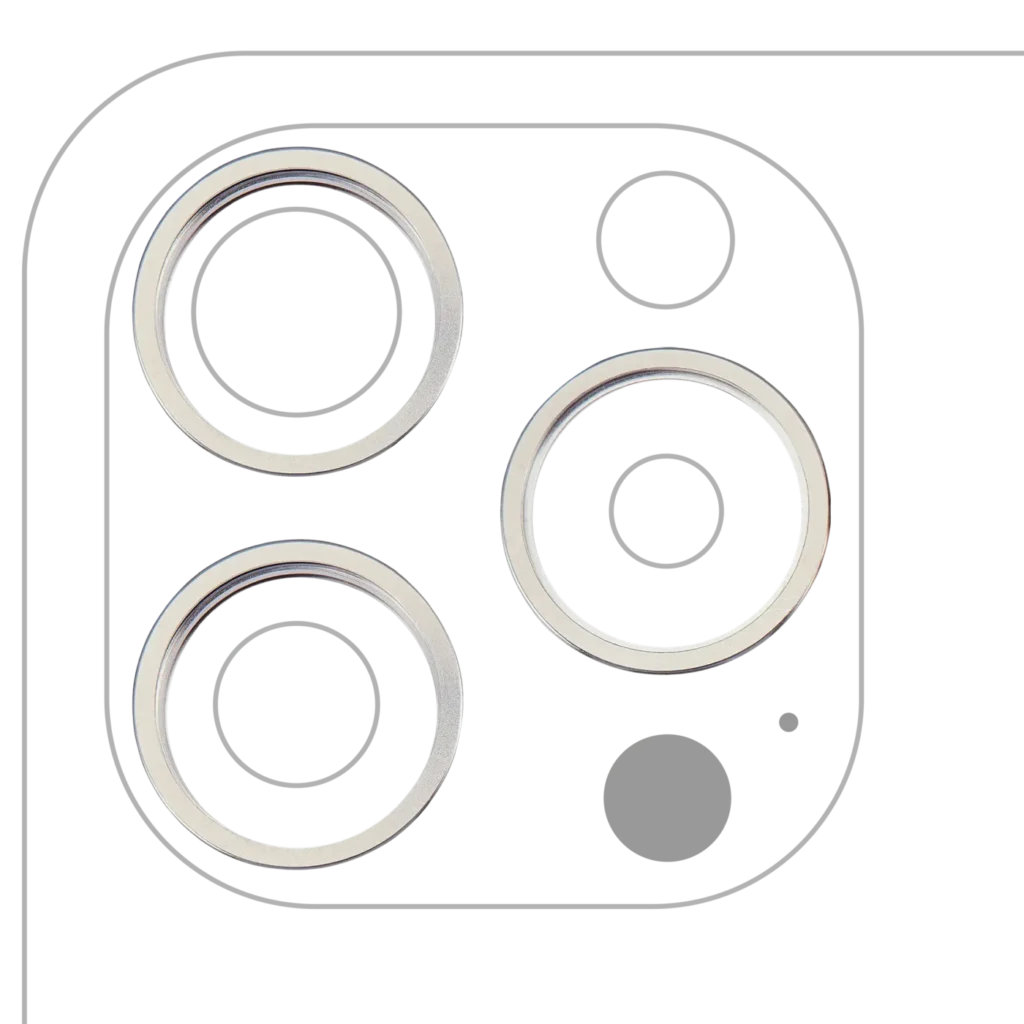Back Camera Bezel Ring Only For iPhone 15 Pro (White Titanium) (3 Piece Set)