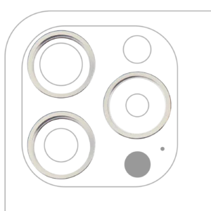 Back Camera Bezel Ring Only For iPhone 15 Pro (White Titanium) (3 Piece Set)
