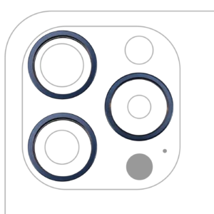 Back Camera Bezel Ring Only For iPhone 15 Pro (Blue Titanium) (3 Piece Set)
