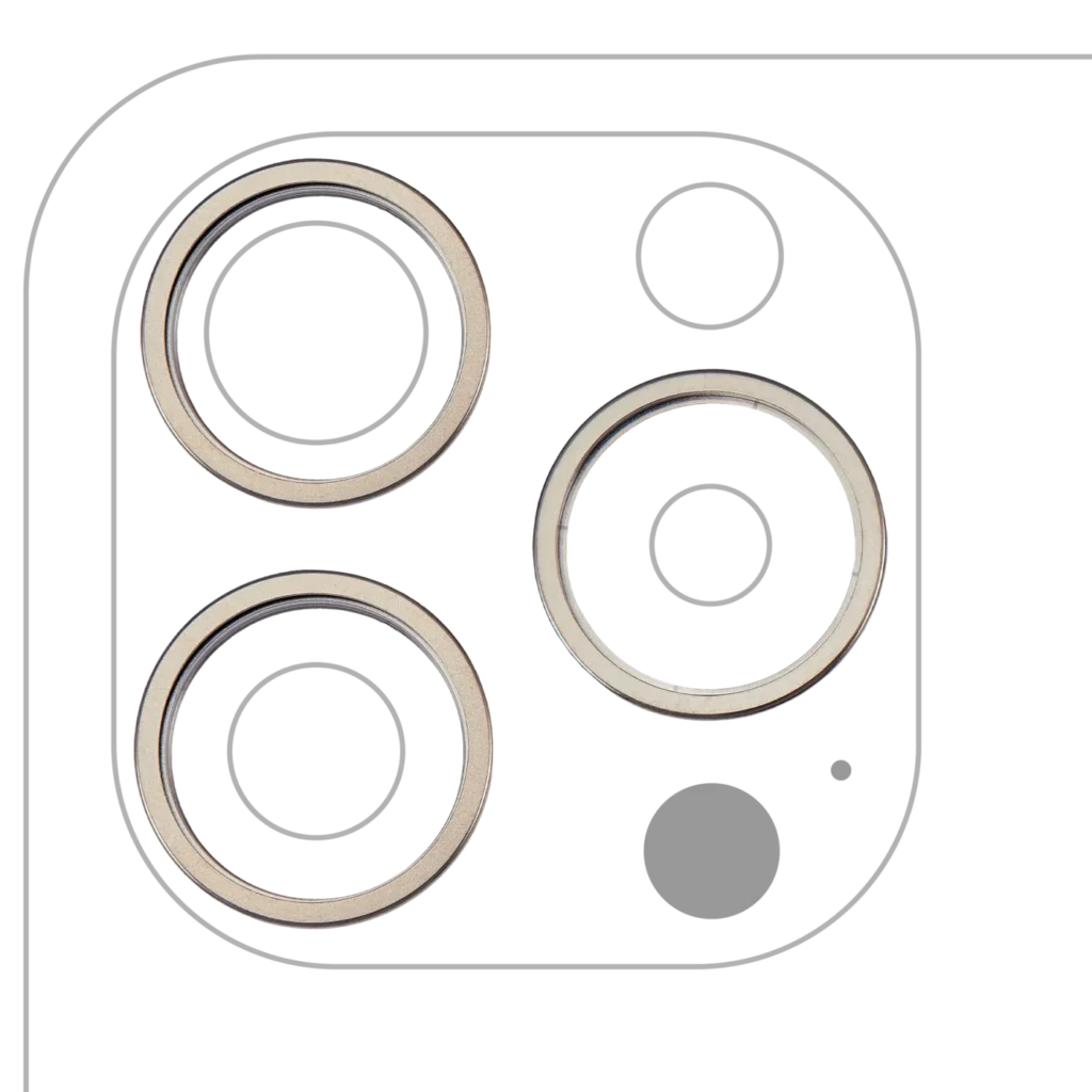Back Camera Bezel Ring Only For iPhone 15 Pro (Natural Titanium) (3 Piece Set)