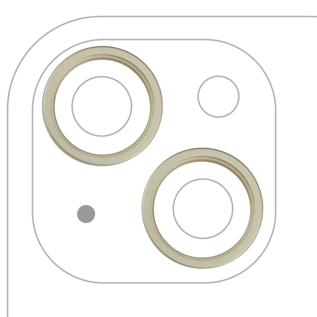 Back Camera Bezel Ring Only For iPhone 15 / 15 Plus (Yellow) (2 Piece Set)