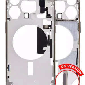 Mid-Frame Housing W/ Small Parts For iPhone 15 Pro Max (US Version) (Aftermarket Plus) (Natural Titanium)