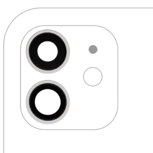 Back Camera Lens With Bracket & Bezel For iPhone 12 / 12 Mini (Aftermarket Plus) (White)