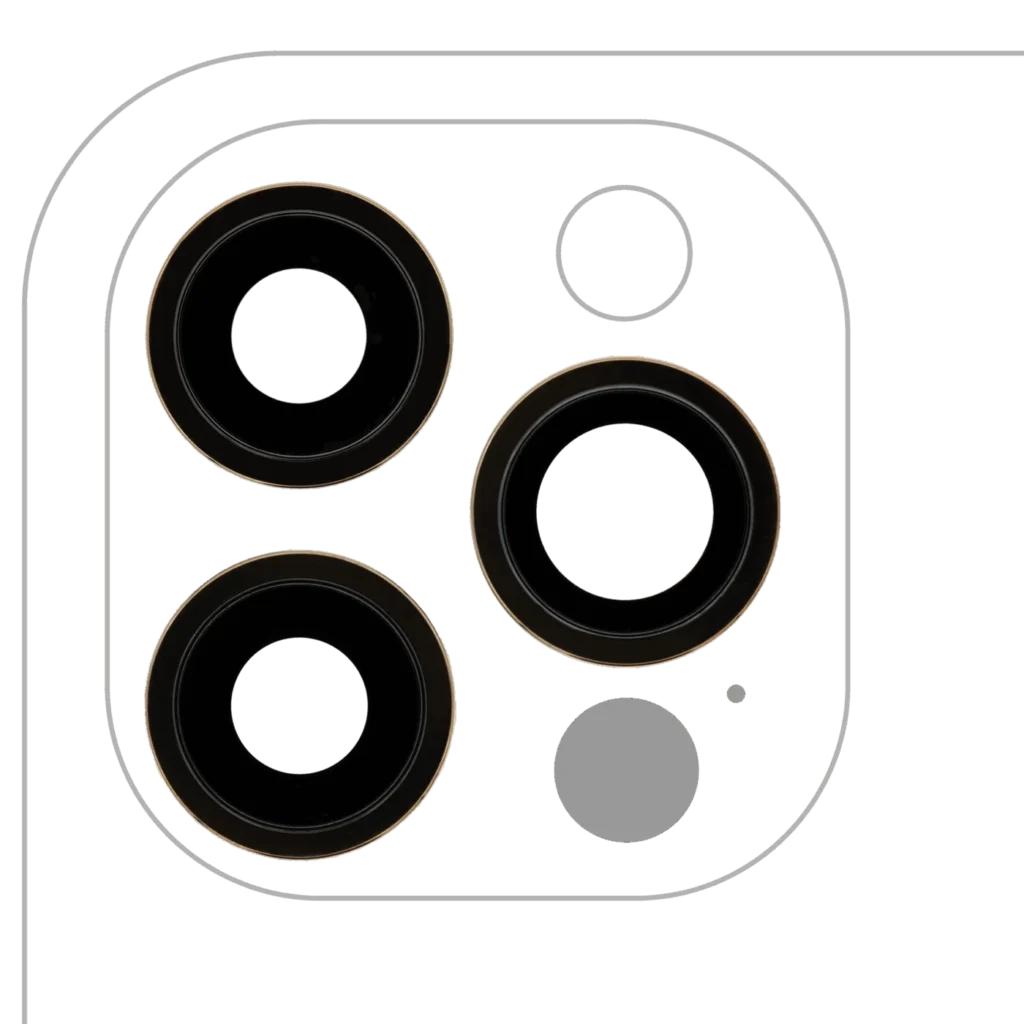 Back Camera Lens With Bracket & Bezel For iPhone 12 Pro (3 Piece Set) (Aftermarket Plus) (Gold)