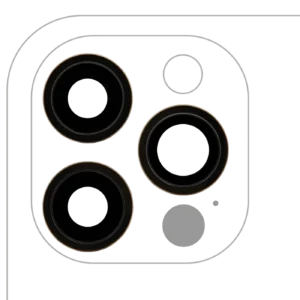 Back Camera Lens With Bracket & Bezel For iPhone 12 Pro (3 Piece Set) (Aftermarket Plus) (Gold)