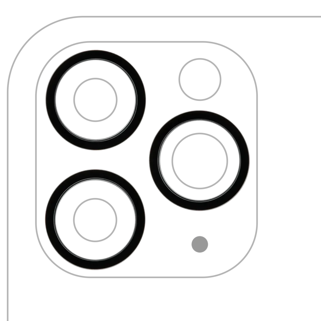 Back Camera Bezel Ring Only For iPhone 11 Pro / 11 Pro Max (Space Gray) (3 Piece Set) (10 Pack)