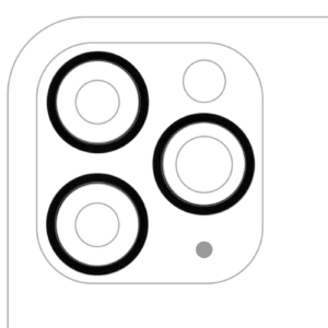 Back Camera Bezel Ring Only For iPhone 11 Pro / 11 Pro Max (Space Gray) (3 Piece Set) (10 Pack)