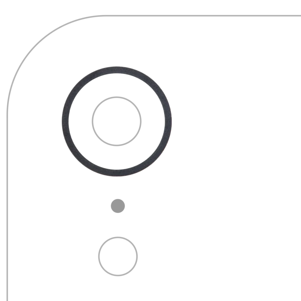 Back Camera Bezel Ring Only For iPhone XR (Black) (10 Pack)