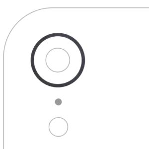 Back Camera Bezel Ring Only For iPhone XR (Black) (10 Pack)