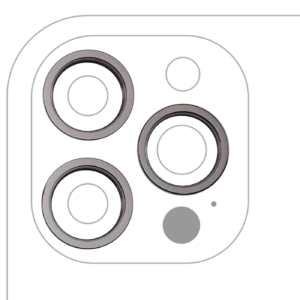 Back Camera Bezel Ring Only For iPhone 12 Pro Max (Graphite) (3 Piece Set)