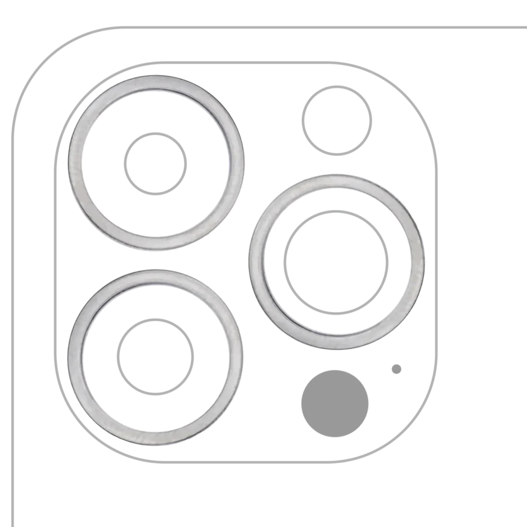 Back Camera Bezel Ring Only For iPhone 13 Pro / 13 Pro Max (Graphite) (3 Piece Set)