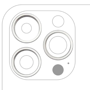 Back Camera Bezel Ring Only For iPhone 14 Pro / 14 Pro Max (Silver) (3 Piece Set)