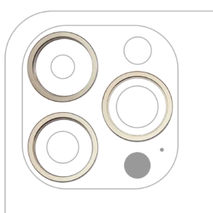 Back Camera Bezel Ring Only For iPhone 14 Pro / 14 Pro Max (Gold) (3 Piece Set)