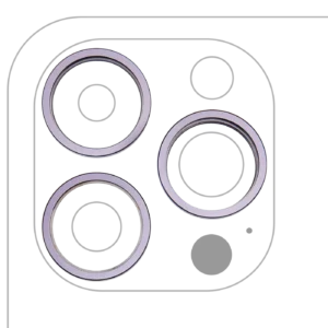 Back Camera Bezel Ring Only For iPhone 14 Pro / 14 Pro Max (Deep Purple) (3 Piece Set)