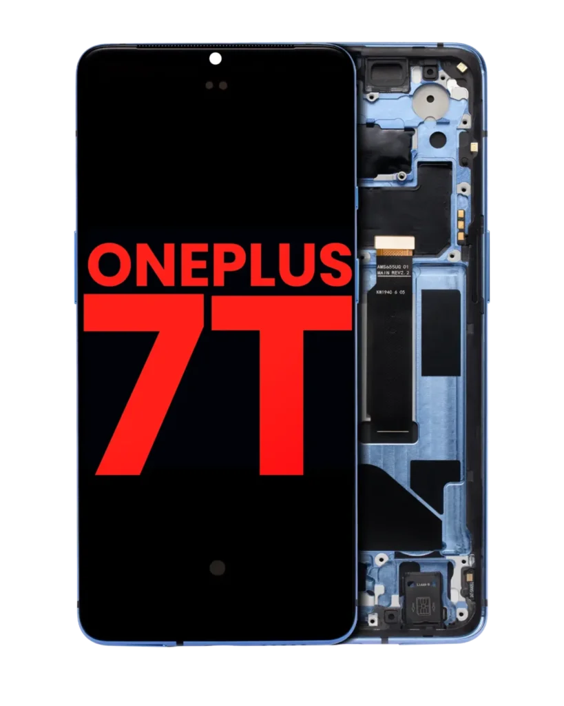 OLED Assembly With Frame For OnePlus 7T (Aftermarket Plus) (Glacier Blue)