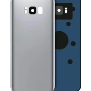 Back Cover Glass With Camera Lens For Samsung Galaxy S8 (No Logo) (Aftermarket Plus) (Arctic Silver)