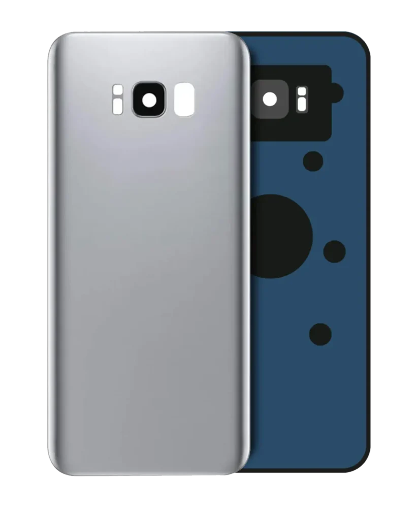 Back Cover Glass With Camera Lens For Samsung Galaxy S8 (No Logo) (Aftermarket Plus) (Arctic Silver)