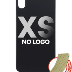 Back Glass With 3M Adhesive For iPhone XS (No Logo / Large Camera Hole) (Space Gray)