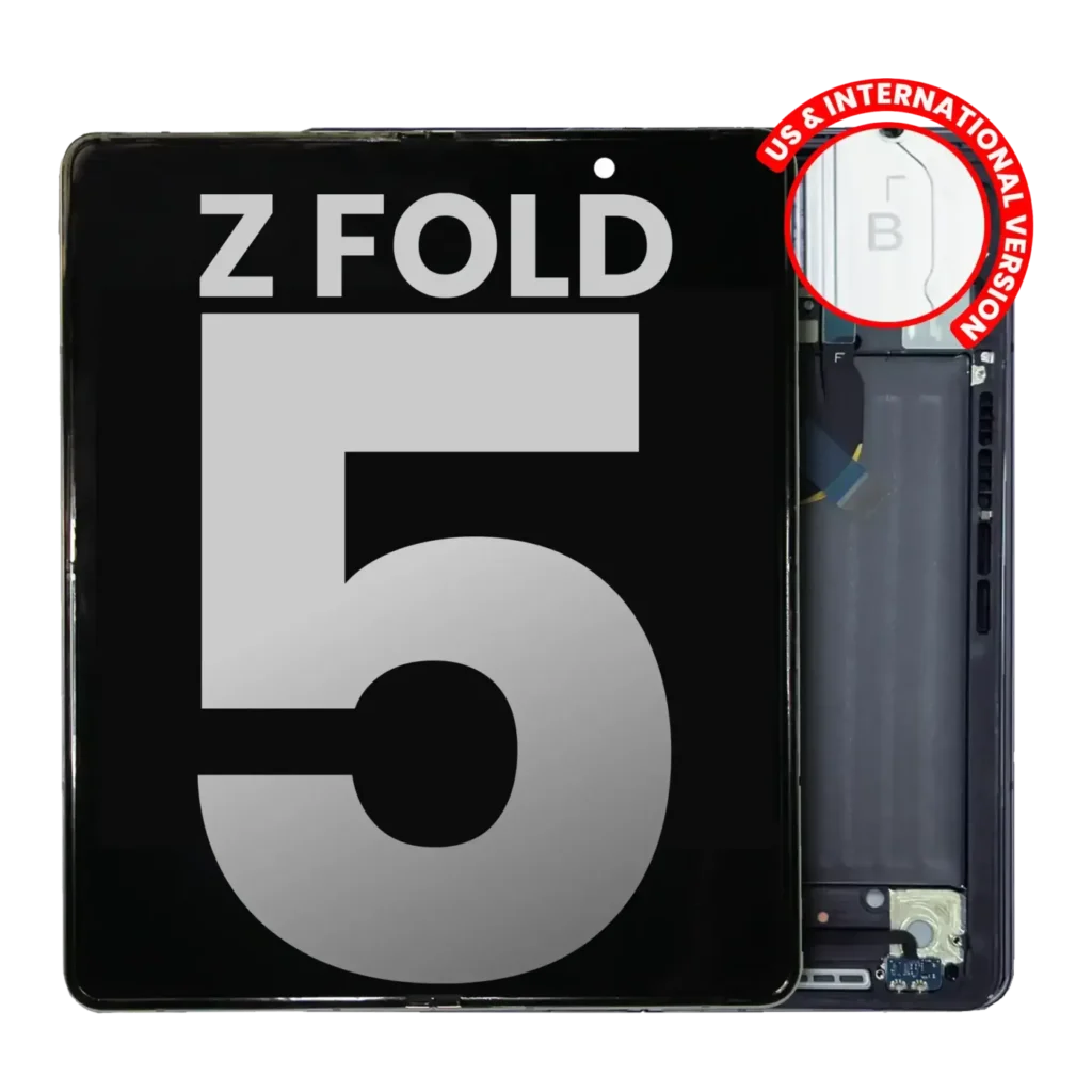 Inner OLED Assembly With Frame For Samsung Galaxy Z Fold 5 5G (US & International) (Used OEM Pull: Grade A) (Phantom Black)