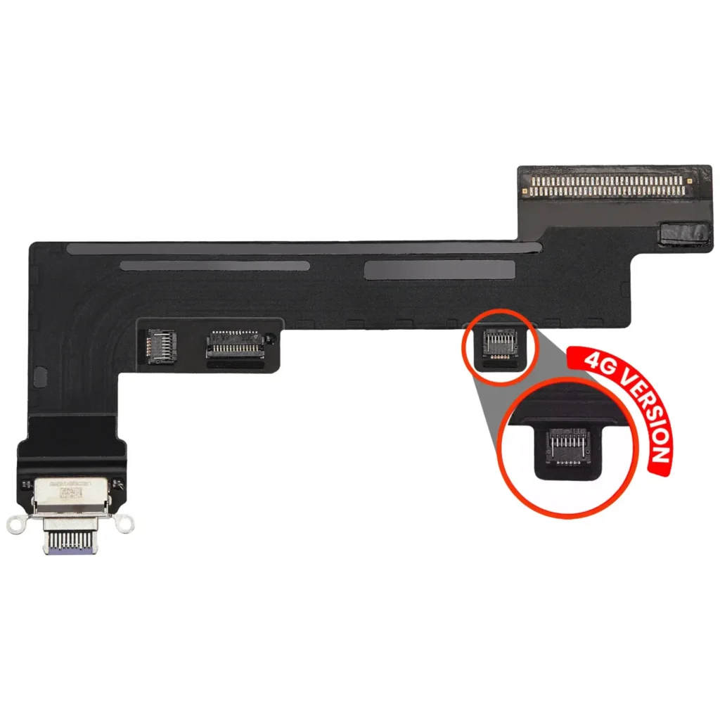 Charging Port Flex Cable For iPad Air 5 (Cellular) (Used OEM Pull: Grade A) (Purple)