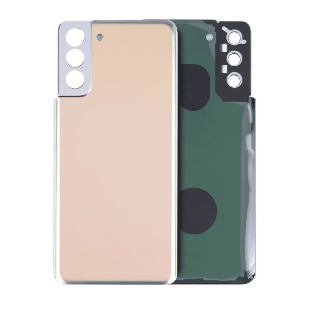 Back Cover Glass With Adhesive For Samsung Galaxy S21 Plus 5G (Service Pack) (Phantom Gold)