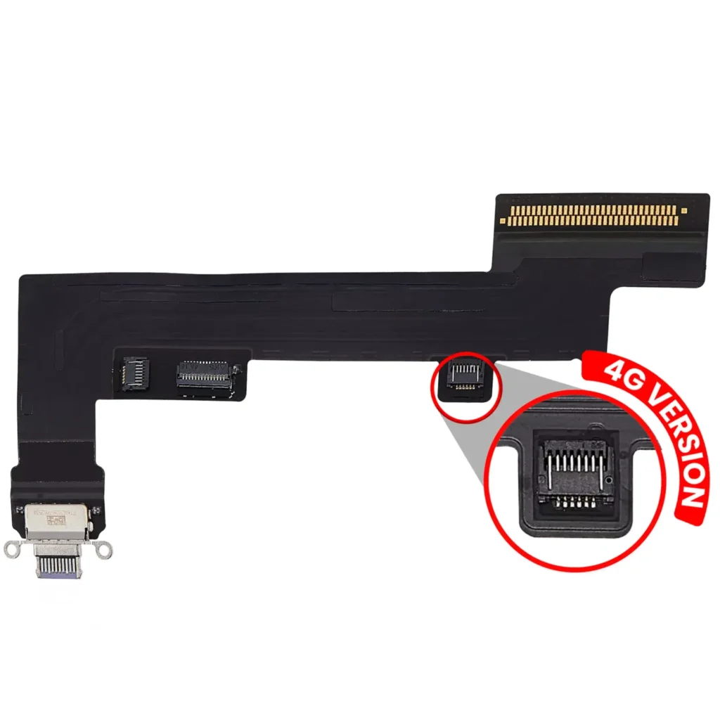 Charging Port Flex Cable Compatible For iPad Air 5 (Cellular) (Premium) (Purple)