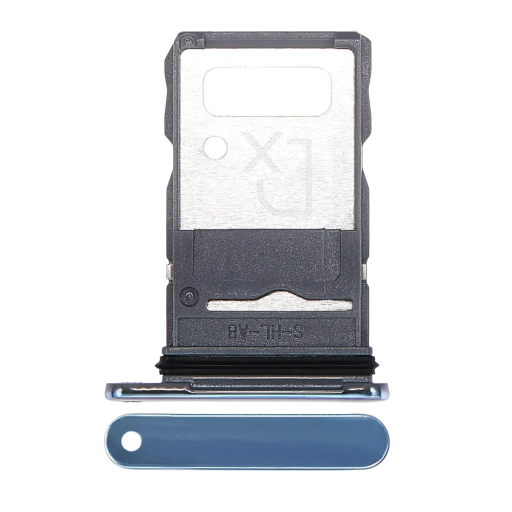 Single Sim Card Tray For Motorola Edge 20 Pro (XT2153-1 / 2021) (Blue Vegan Leather)