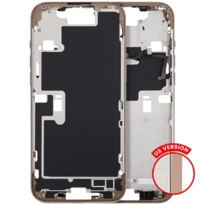 Mid-Frame Housing With Power And Volume Button For iPhone 16 Pro Max (US Version) (Aftermarket Plus) (Desert Titanium)