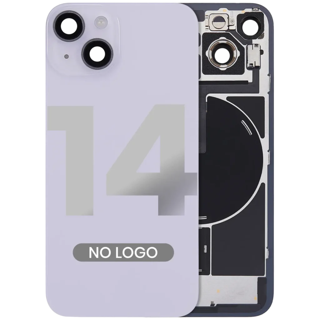 Back Glass w/ MagSafe Magnet & NFC & Flashlight Flex For iPhone14 (Aftermarket) (No Logo) (Purple)