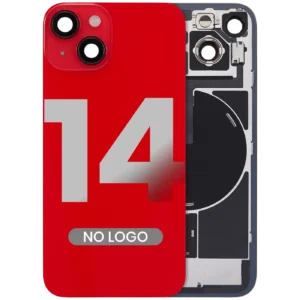 Back Glass w/ MagSafe Magnet & NFC & Flashlight Flex For iPhone 14 (Aftermarket) (No Logo) (Red)
