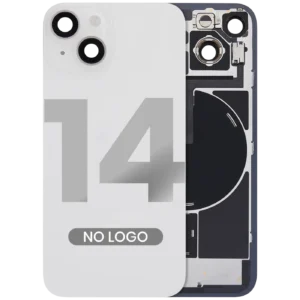 Back Glass w/ MagSafe Magnet & NFC & Flashlight Flex For iPhone 14 (Aftermarket) (No Logo) (Starlight)