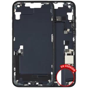 Mid-Frame Housing W/ Charging Port Flex & Small Parts For iPhone 14 Plus (US Version) (Used OEM Pull: Grade A) (Midnight)