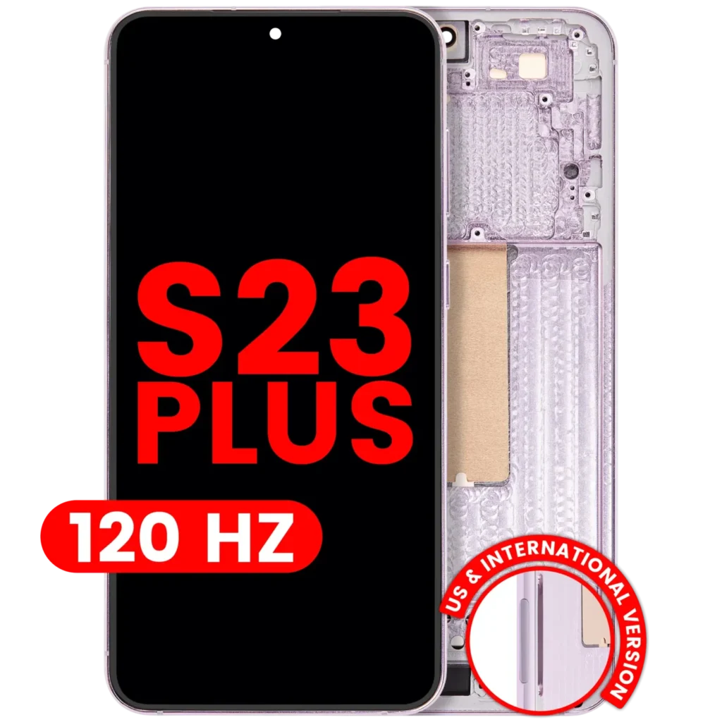 OLED Assembly With Frame For Samsung Galaxy S23 Plus (US & International) (Aftermarket Plus) (120Hz) (Lavender)