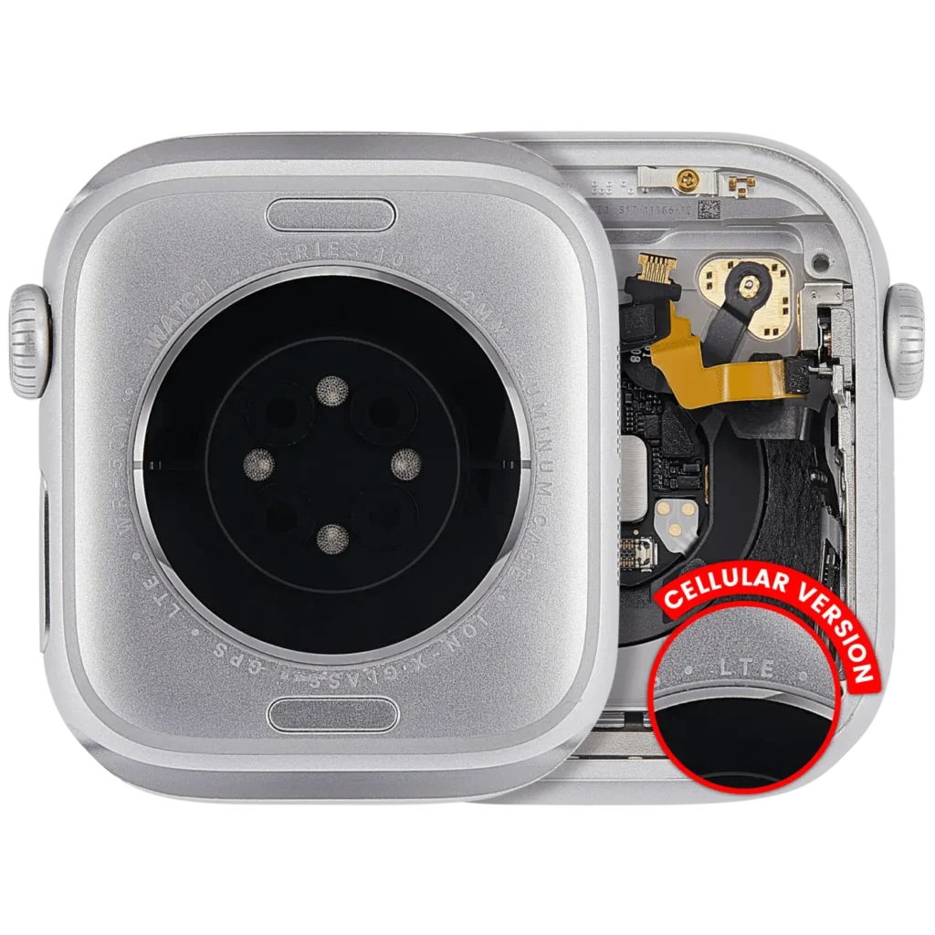 Housing Assembly Compatible For Watch Series 10 (42MM) (Used OEM Pull: Grade A) (Cellular Version) (Aluminum / Silver)