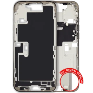 Mid-Frame Housing W/ Small Parts For iPhone 16 Pro Max (EU / Global Version) (Used OEM Pull: Grade C) (Natural Titanium)