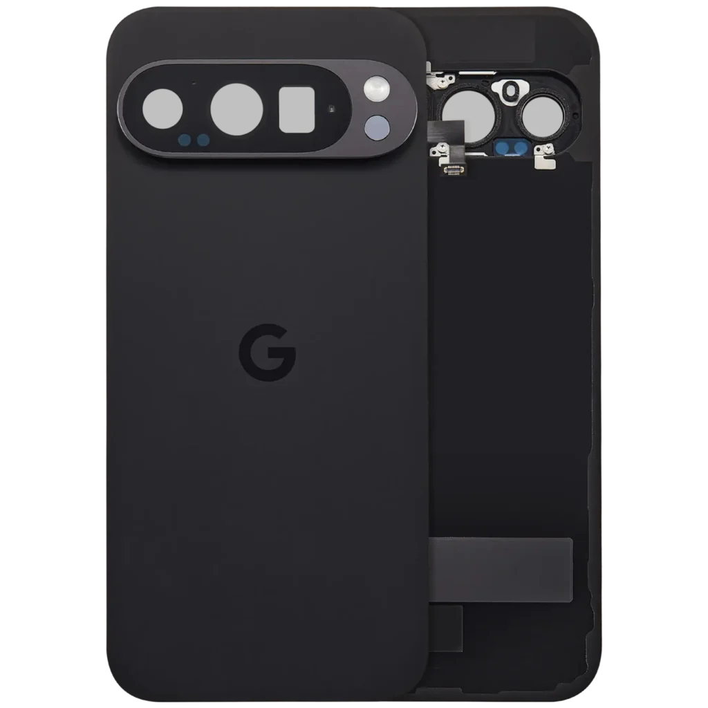Back Cover Housing With Small Components Pre-Installed For Google Pixel 9 Pro (Used OEM Pull: Grade A) (Obsidian)